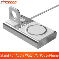 3 in 1 Aluminum Charging Stand for Apple Watch/iPhone 16/15/14/13/12,Charging Dock for iWatch Ultra/9/SE/8/7/6/5/4/3/2/1 Airpods