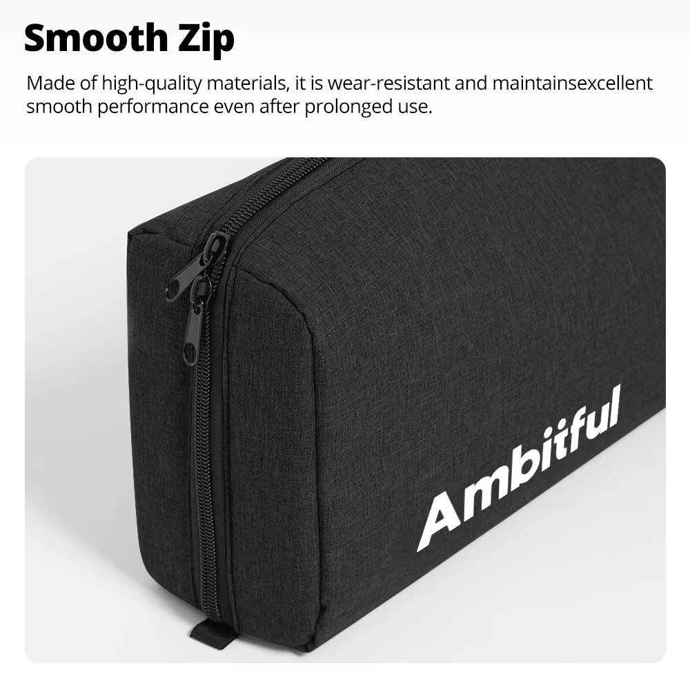 AMBITFUL Borsa portaoggetti multi-spazio con supporto a C con cinghia di fissaggio Protezione del vano in spugna da 8 mm PB20