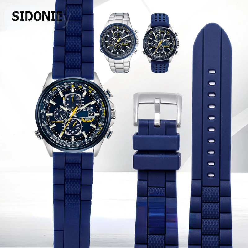 

Силиконовый ремешок для часов Citizen Blue Angel, ремешок для часов, водонепроницаемый резиновый ремешок для часов Air Eagle Jy8035, 23 мм