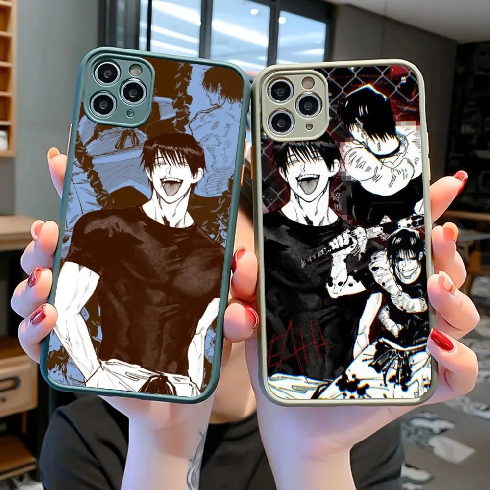 

Japanese Anime Tyrant Fushiguro Toji Silvering For IPhone 14 X XR XS 7 8 Plus 11 12 13 Pro MAX 13mini Matte Shockproof Case