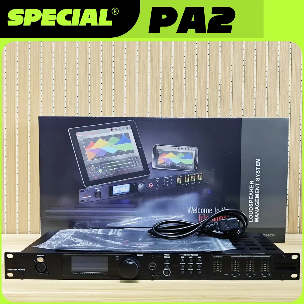 Procesador de Audio PA2 de 2 Entradas y 6 Salidas, Software Original, Rack de Audio Profesional, Procesador de Audio para Altavoces Profesionales