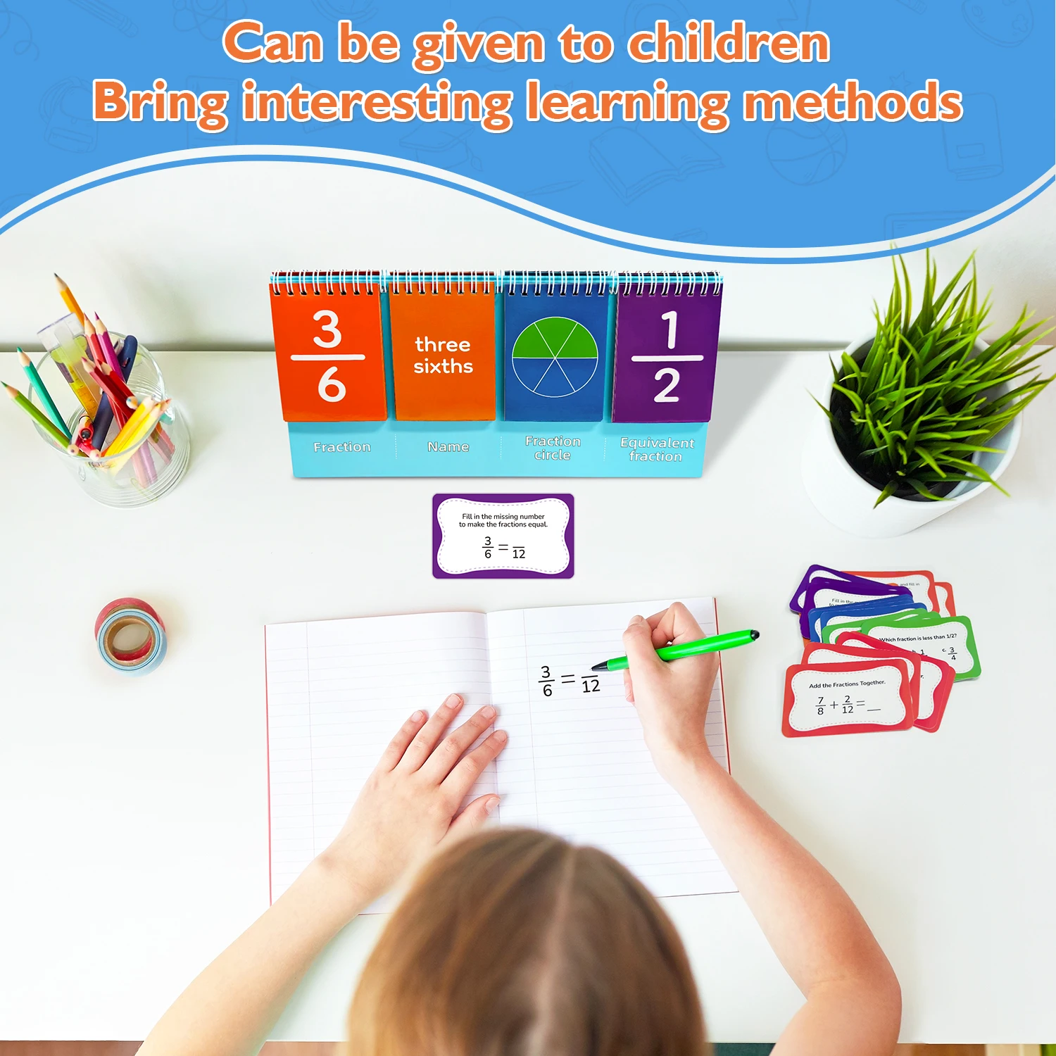 Calendrier à rabat de fractions mathématiques, outil d'apprentissage précoce des mathématiques pour enfants, jouet éducatif interactif pour la maison et l'école ​