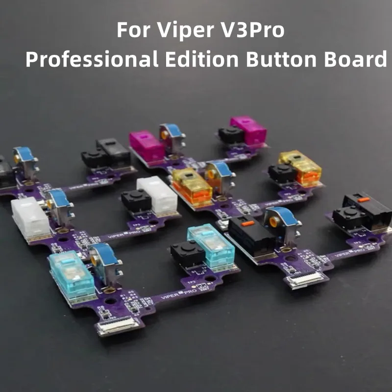 New Mouse Board Button PCB For Viper V3Pro Dust Proof Gold Wheel Encoder Button Small Board Accessory Mouse Micro Movement 