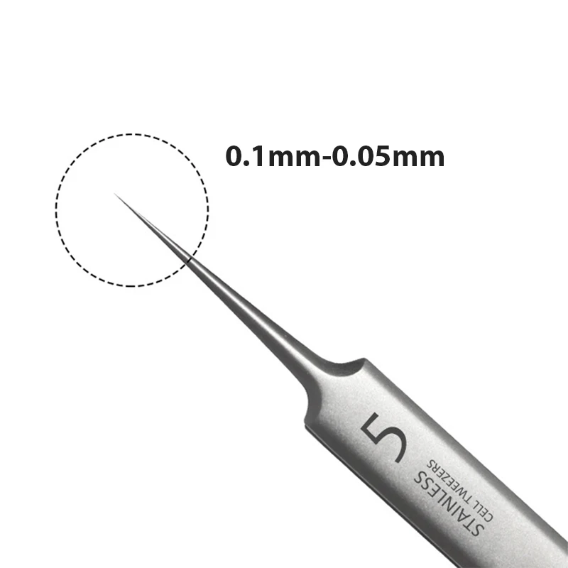 German Ultra-fine No. 5 Cell Pimples Blackhead Clip Tweezers Beauty Salon Special Scraping & Closing Artifact Acne Needle Tool