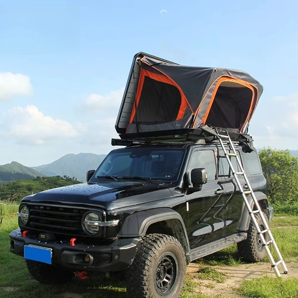 

2 Person Tente De Toit Clamshell Side Opening Roof Tent Hard Shell Aluminium Top Oxford Fabric Summer Car Roof Top Tent for Sale