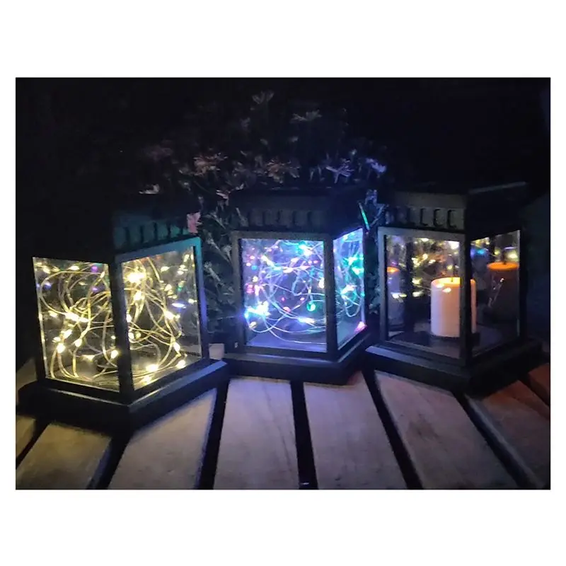 ABZC-Solar Hanging Lantern Outdoor, Candle Effect Light, Garden Light Night Light Waterproof Pendant Light