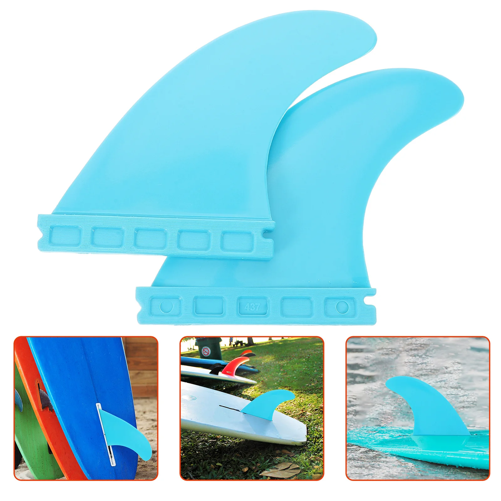 

1Pair Paddleboard Replacement Fin Surfboard Tail Fin Water Divider for Steering Maneuver Performance