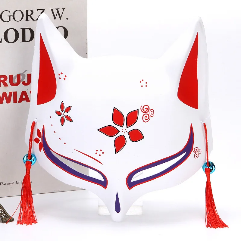 Japanse Stijl Hefeng Fox Masker Full-Face Kat Demon Vos Antieke Rekwisieten Rollenspel Kostuum Dans Rekwisieten Kostuums Accessoires