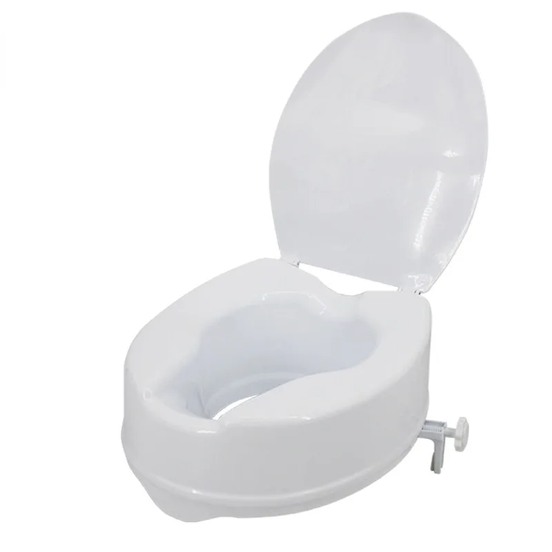 Toilet Seat Lift Safety Height Elevated for Elder Pregnant Women Disabled Seat with Cover Bathroom Toilet Booster Pad