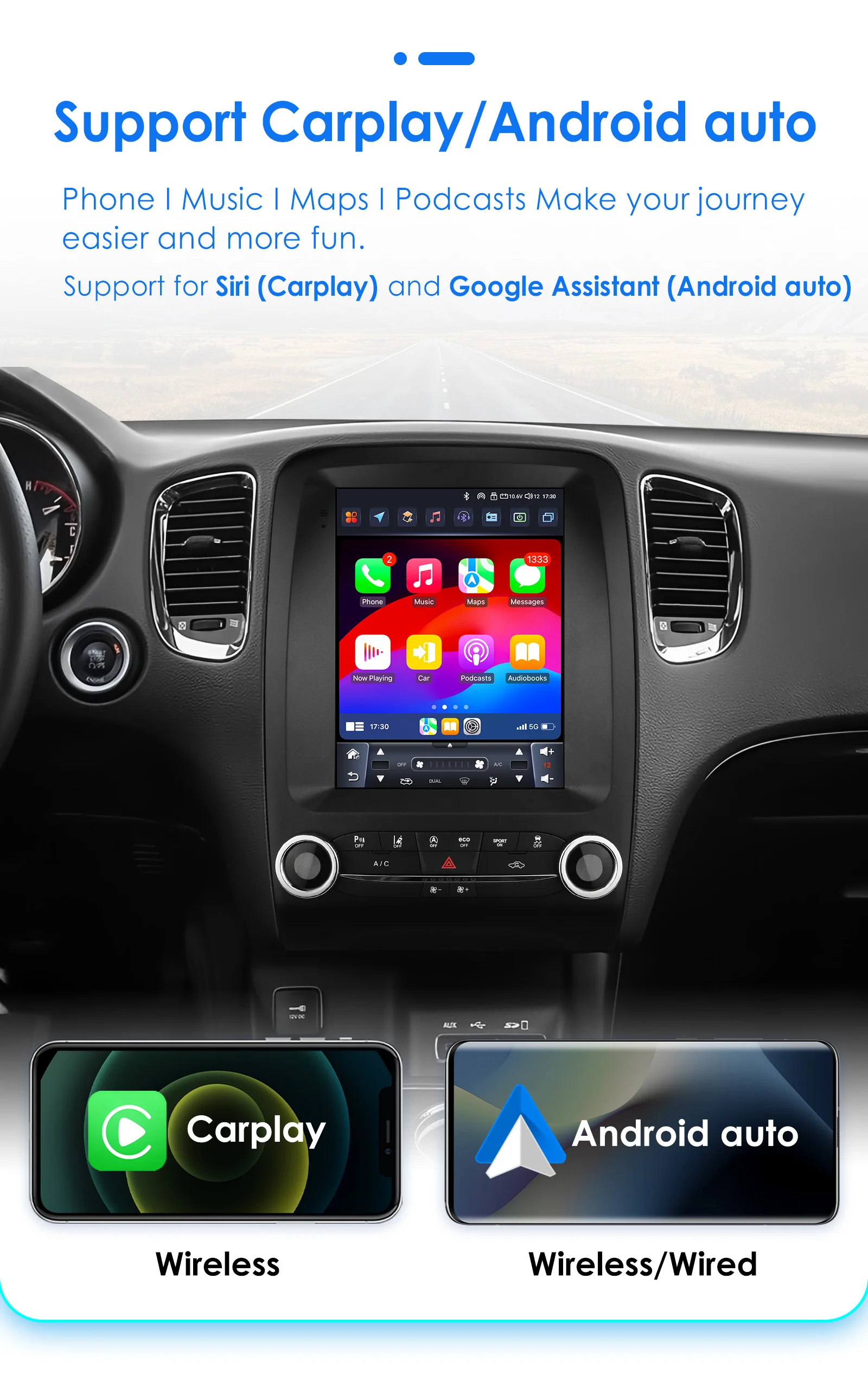 Hizpo Für Tesla Stil Auto Radio Für Dodge Durango 2014-2020 Multimedia GPS Stereo Intelligente System Kopf Einheit 360 kamera RDS – Detail 11