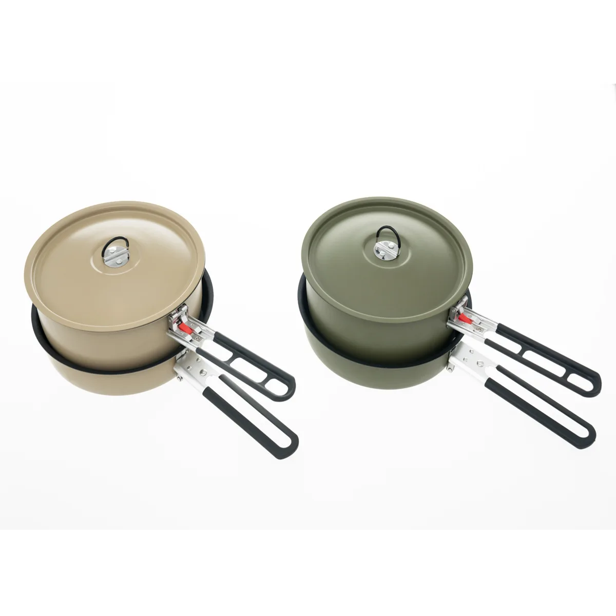 

Fry Pan Pot Backpacking Aluminum Alloy Coating Cooking Cookware Efficient Folding Handle Lightweight Functional