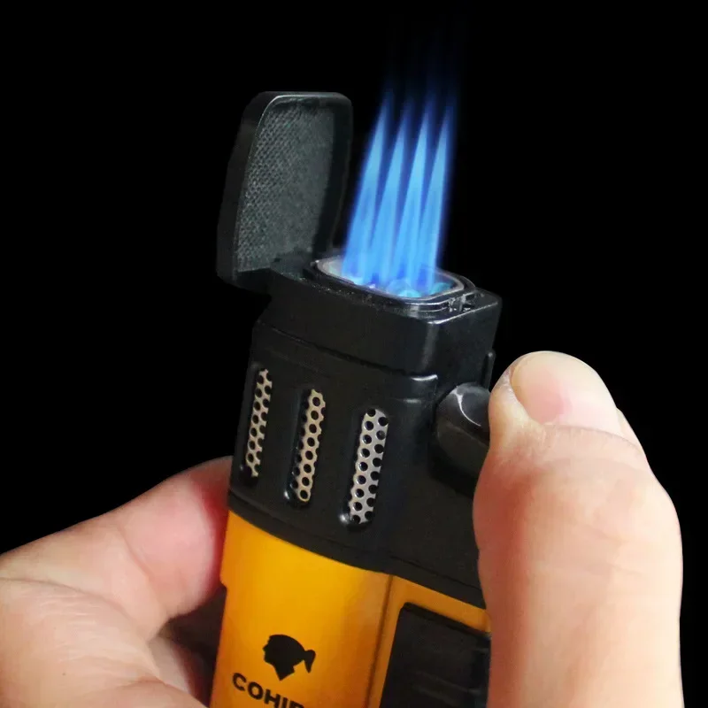 New COHIBA Lighter High Power Blue Flame Cigar Creative Lighter Torch Outdoor Barbecue for Camping Taste Men\'s Gifts