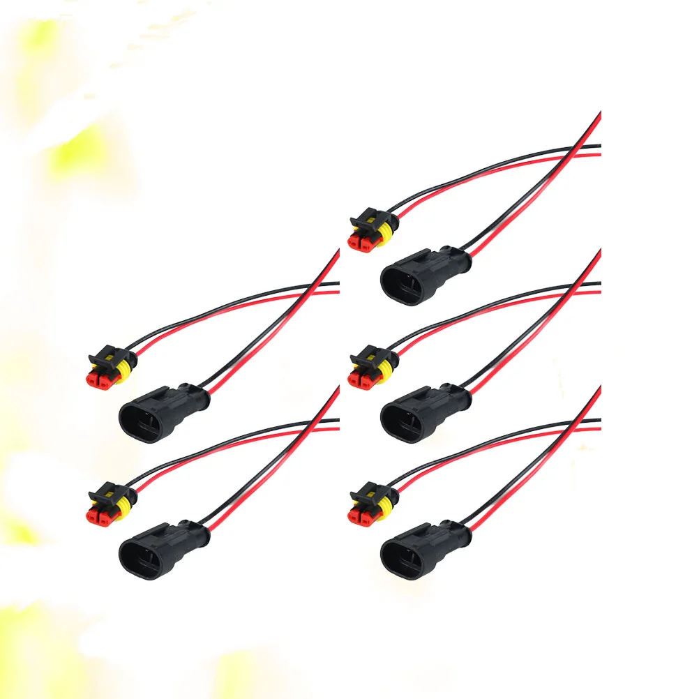 

5Pcs Car Waterproof Electrical Connector Plug with Wire Harness Pigtail Wire Harness Terminal Sockets Plug