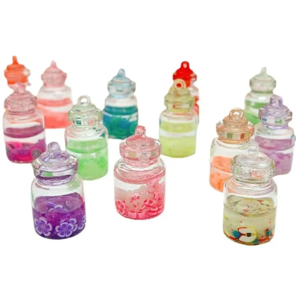 10Pcs Luminous Drifting Tiny Jars Lucky Transparent Wishing Bottle Mini Drop glue Small Drift Bottle Jewelry