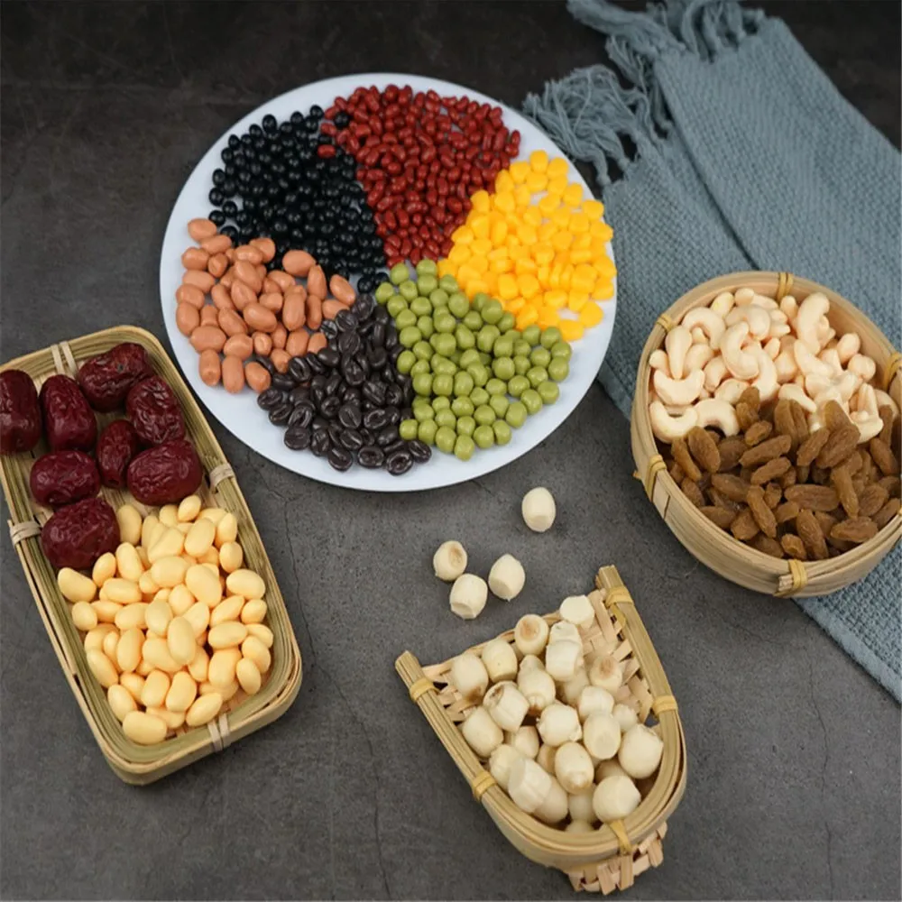 Fake Food Display Props, Simulation, Cashew, Nut, Raisin, Wheat, Rice, Beans, Red Dates, Currant, Peanut, Corn Model, 50 Pcs