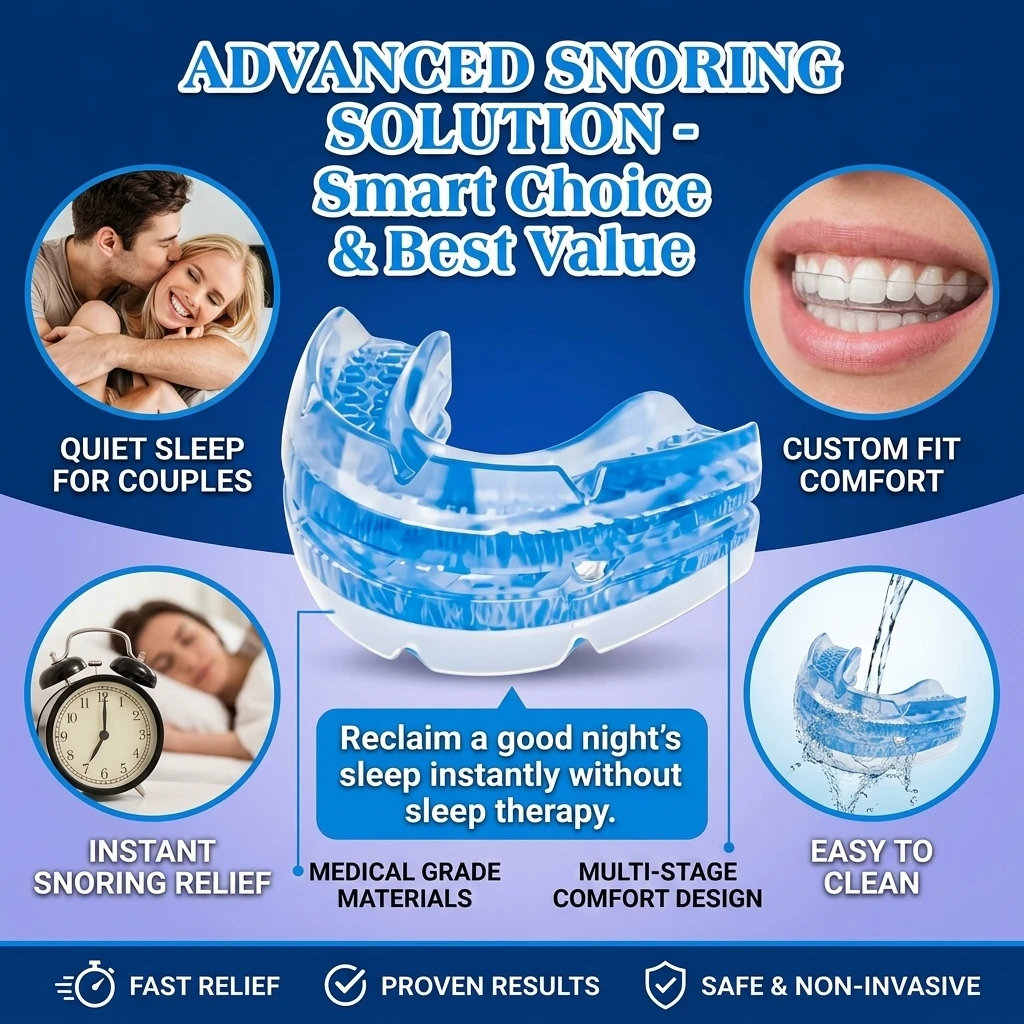 Anti Snoring Mouth Guard Improve Sleeping Adjustable Snoring Mouth Guard Anti-Apnea Teeth Bruxism Stop Snoring Device Mouthpiece