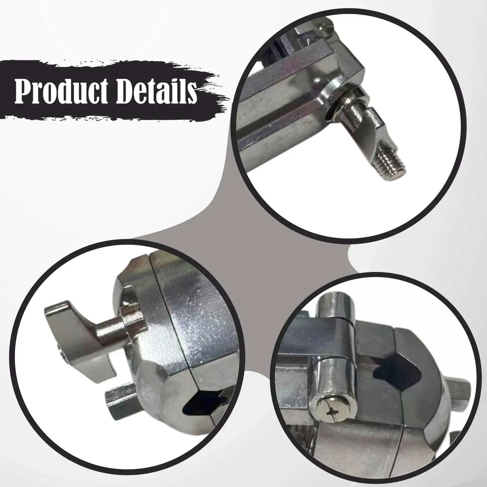 

Drum Rack Clamp Electronic Drum Extension Hardware for Percussion Drum Kit Holder Music Show Stage