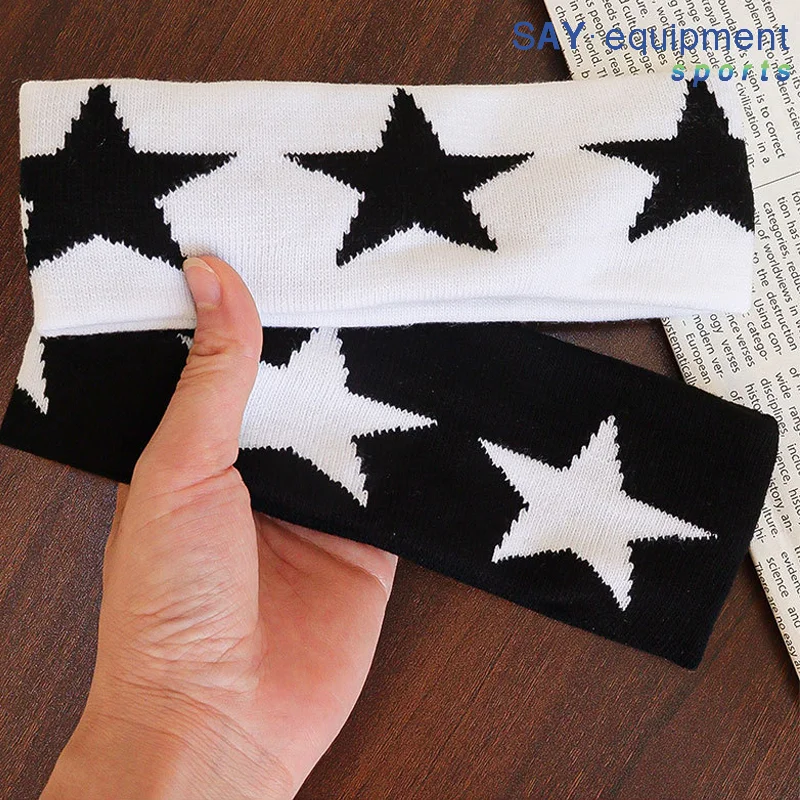 

No Slip Soft Accessories Sports Headband Knitted Headband Sweat-absorbing Turban Headwrap Women Wide Elastic Makeup Hair Band