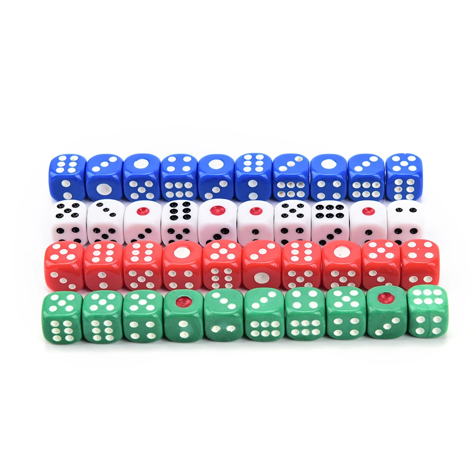 Set De 10 Dados D6 Acrílicos De 16 Mm – Verde Y Amarillo, Esquinas Redondeadas, Ideales Para MTG, RPG Y Juegos De Mesa