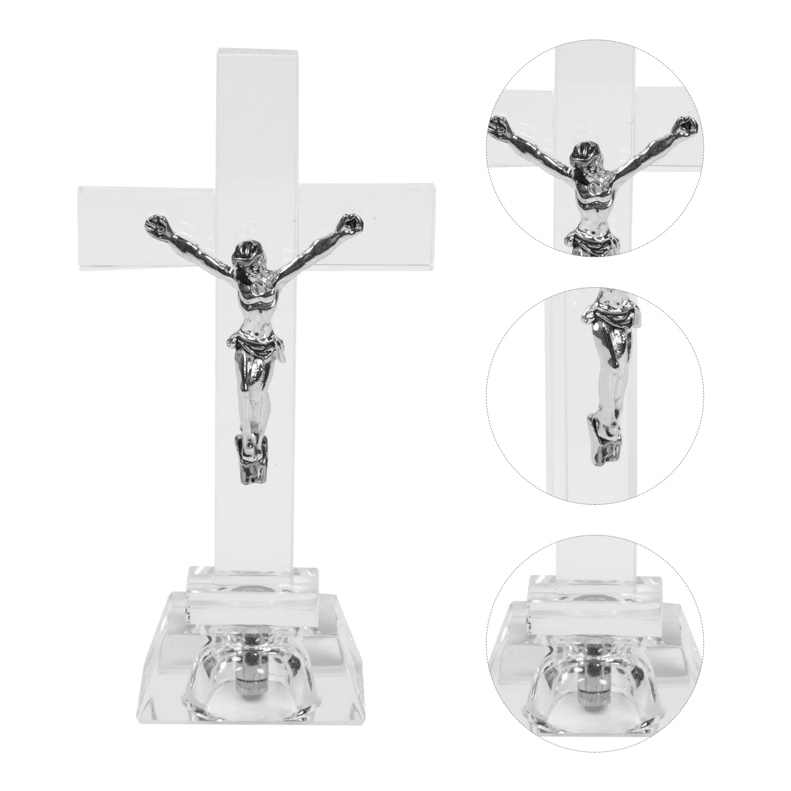 

Crystal Decorative Lamp Catholic Cross Decorations Photo Ornaments Unique Home Religious Adornment Statue Office