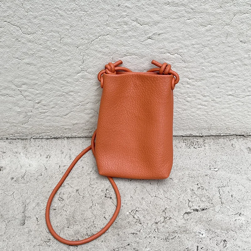 New Korean casual simple women's mobile phone bag lightweight multifunctional horizontal pu leather solid color mini pouch walle