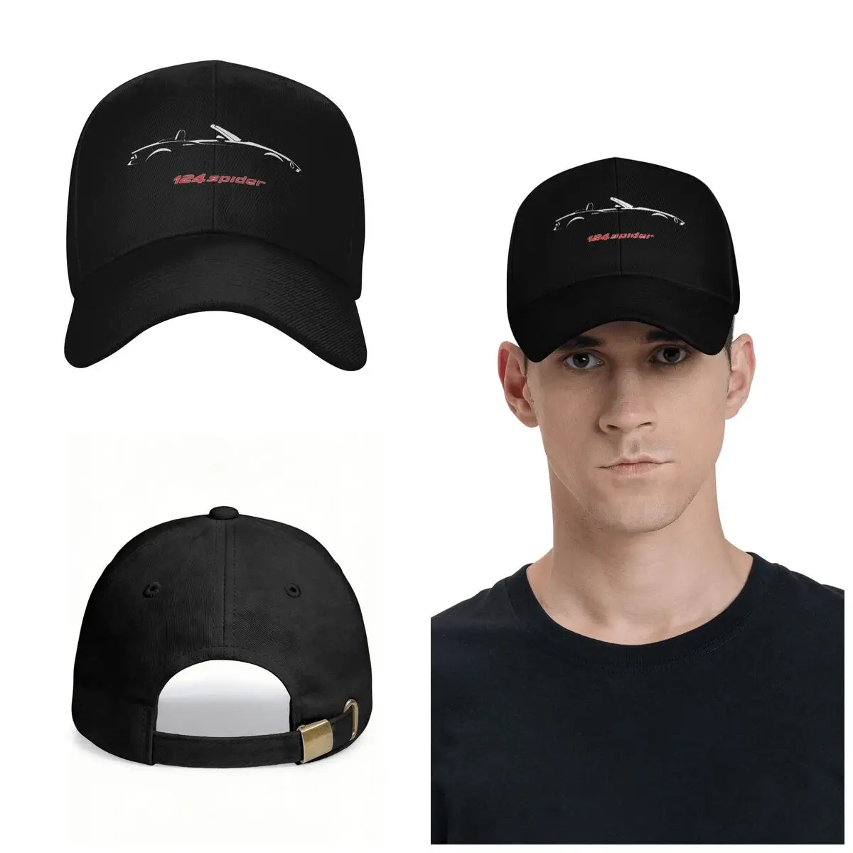 124 Spider - Fiat Cap Fashion Casual Baseball Caps Adjustable Hat Unisex Baseball Hats Customizable Polychromatic