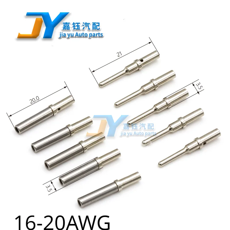 50pcs DT Series Pin Contact 0462-201-16141 0460-202-16141 Stainless Steel 16-20AWG Deutsch Crimp Solid Female male 1.5 Terminal