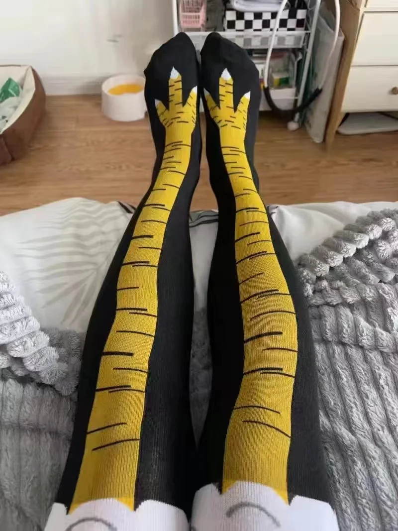 Lustige Anime-Strümpfe, Hühnerpfoten-Socken, Cosplay, Kawaii-Tierfüße, lange Socken, Party-Halloween-Kostüm-Requisiten, für den täglichen Weihnachtsgebrauch – Detail 5