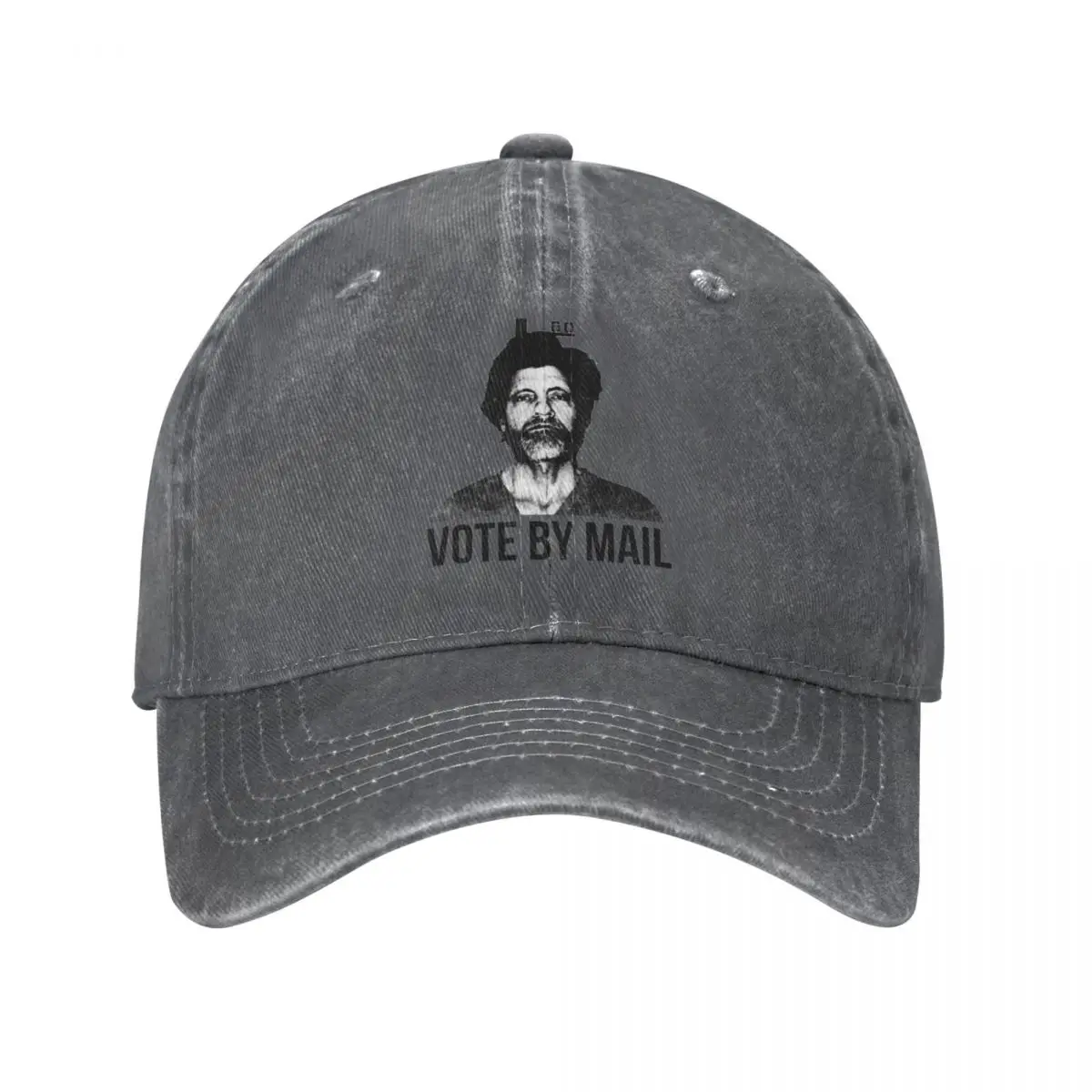 Vintage Vote By Mail Ted Kaczynski Baseball Cap Men Women Distressed Cotton Sun Cap Outdoor Activities Caps Hat