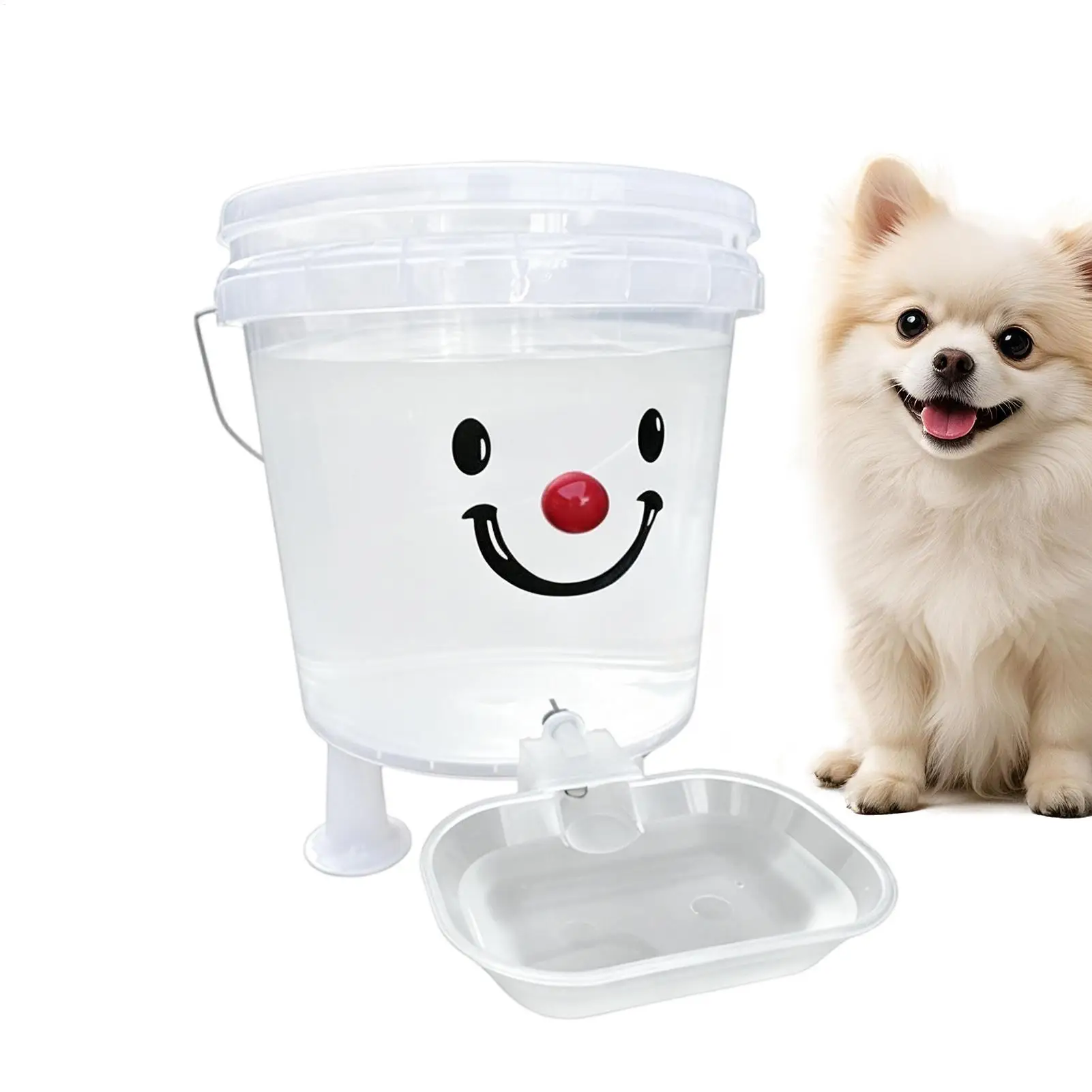 Automatic Dog Water Dispenser Large Capacity Leakproof Visual Bowl for Puppy Pets Indoor Outdoor Dorm Travel Home