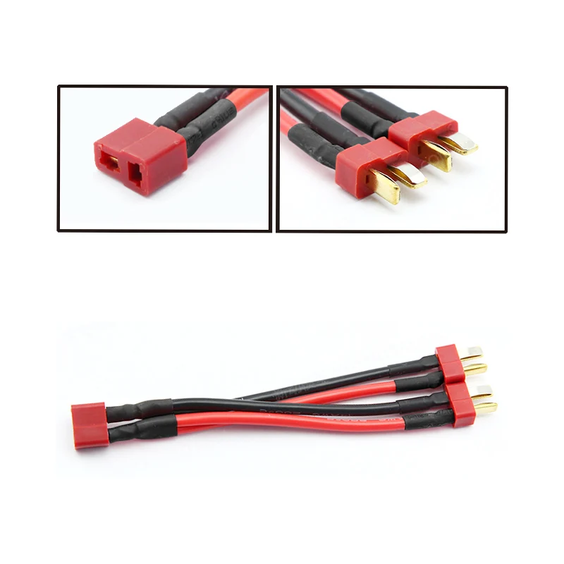 T-Plug Y Wire Harness Female to Male T Plug Parallel Battery Pack Connector Cable For Rc Lipo Battery Rc Model