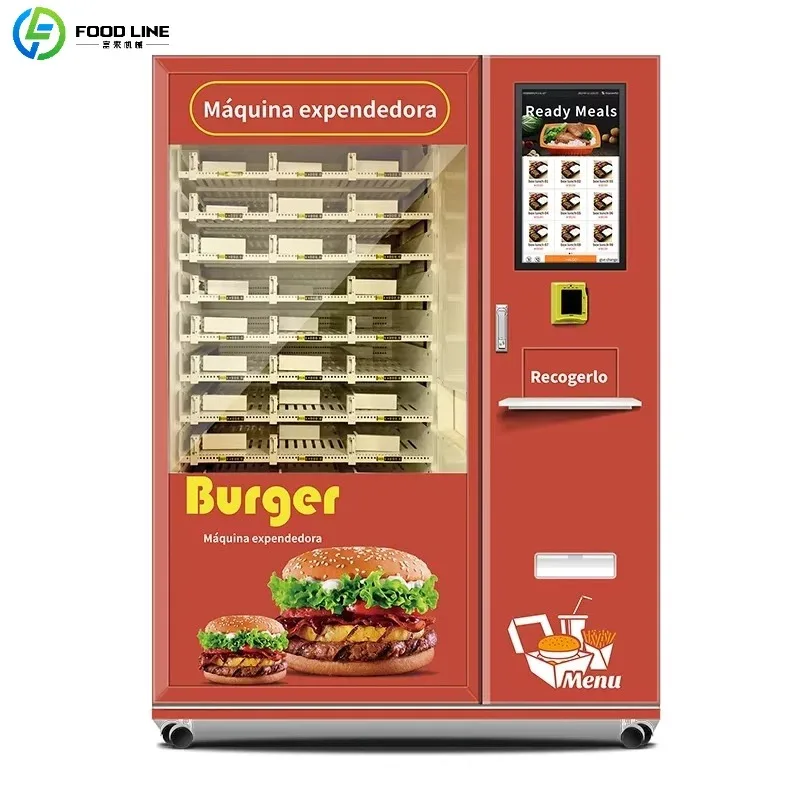 Hot Food Vending Machine SDK Module Integrated Touch Screen Fully‑Auto Meal Dispenser for Transport Hub Application Customized