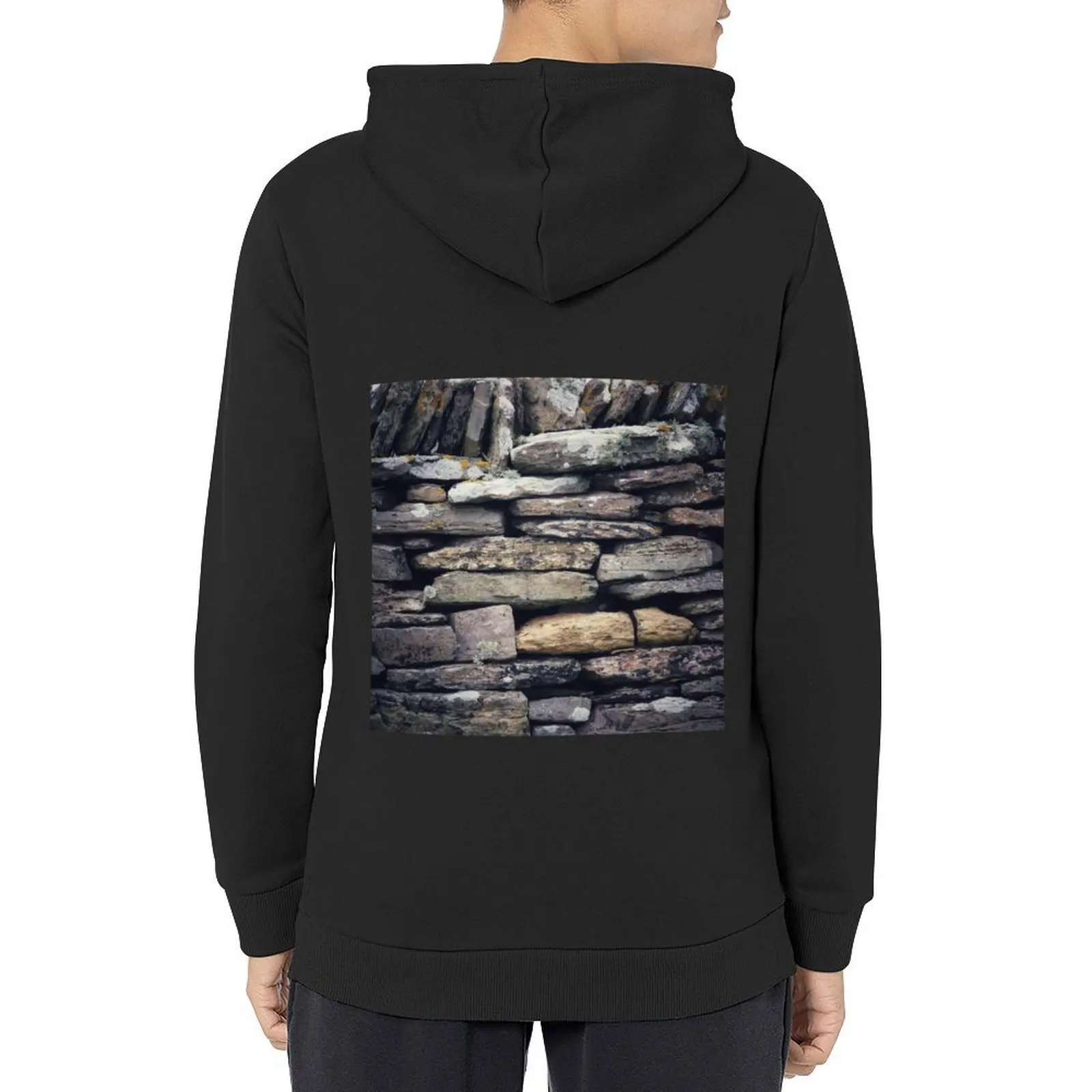 

Dry stone wall at Cantick Head Lighthouse on the Orkney island of Hoy in Scotland Hoodie