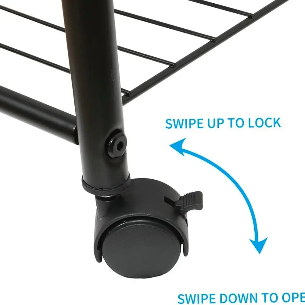 Mobile Laundry Hamper with Hanging Rack and Storage Organizer on Wheels