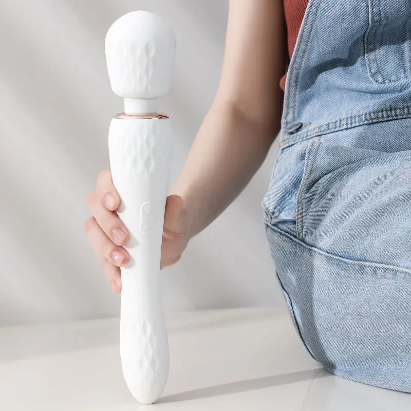 Vibrador de doble cabeza para mujer, palo de masaje AV, masturbador, productos femeninos para adultos, consolador, Juguetes sexuales para mujeres,