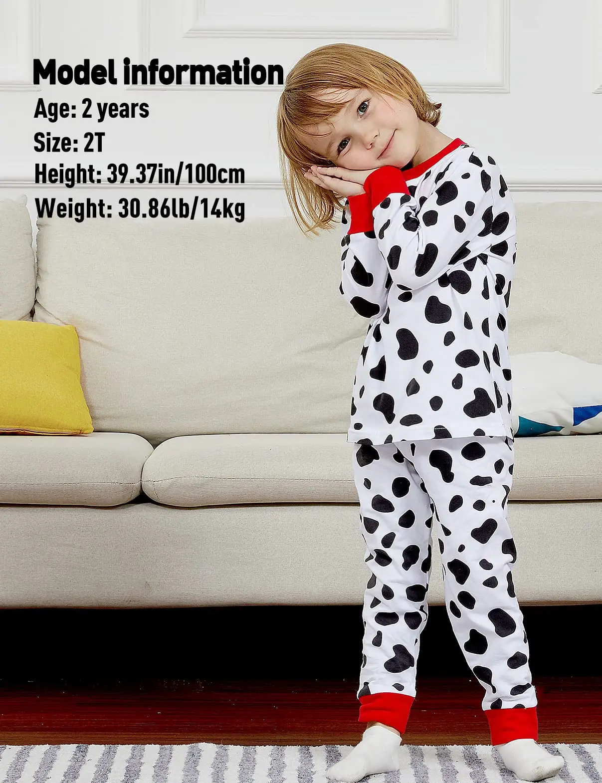 Dalmatian Pyjamas Sets Kids Boys Animal Printed Pajamas Funny Carnival Sleepwear Party Children Birthday Gift Jammies