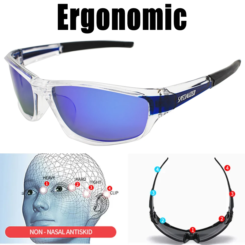 Polarized Cycling Sunglasses Men Women UV400 Wrap Around Bike Eyepieces Outdoor Sport Eye Goggle MTB Runing Fishing Golf,Hiking