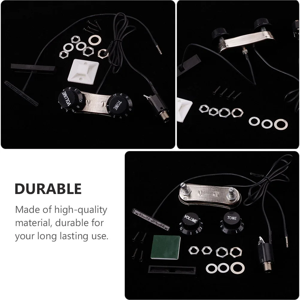 

B51 Violin Guitar Piezo Transducer Bridge Pickup Tone Volume Knob Amplifier for Solid Body Electric Violin Guitar Pickup