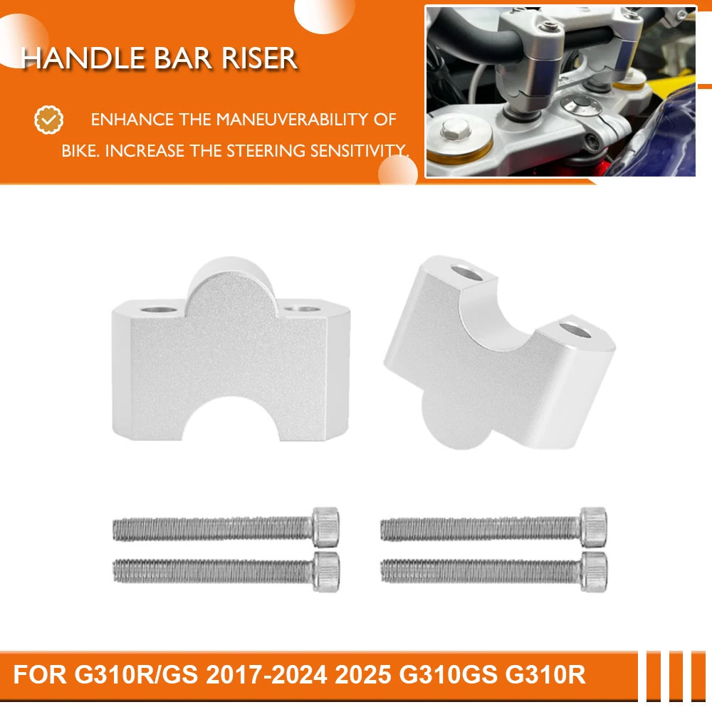 For 2025 G310 GS Aluminum Motorcycle 22MM Handlebar Riser Lifter For G310GS G310R 2017-2023 2024 Handle Bar Clamp Rise Extension