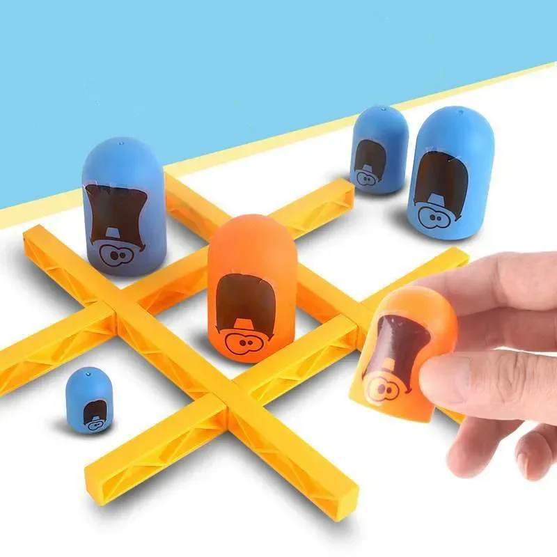 

Colorful Three-in-a-Row Board Game for Kids Perfect Educational Plastic Toy Gift for Children's Birthday