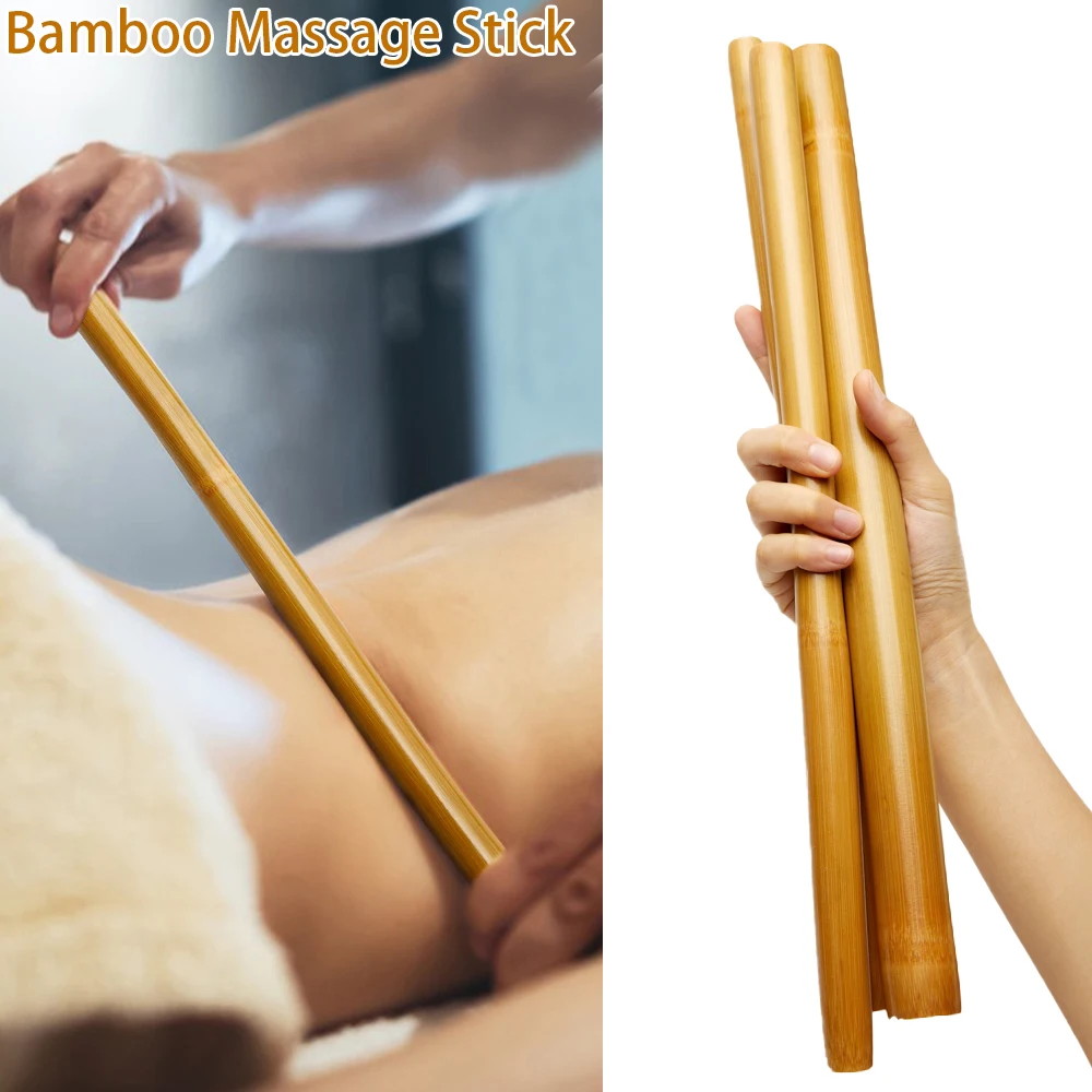 Bamboo Massage Stick Natural Anti-Cellulite Wood Scraping Stick Relaxing Fascia Muscle Massager Anti-Fatigue Gua Sha Health Care