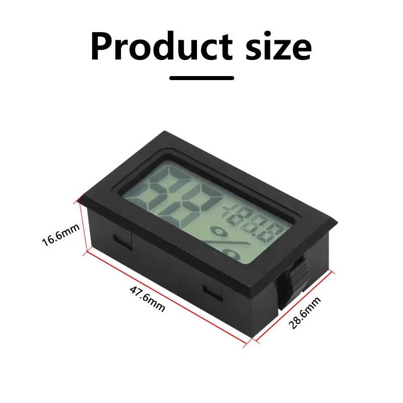 3D Printer Parts Dry Box Hygrometer With/without Battery Black white Digital LCD Indoor Convenient Temperature Sensor