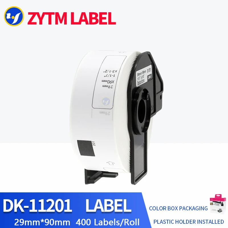 80 Rolls DK-11201 Label 29mm*90mm 400Pcs Compatible for QL-570/QL-700/QL-800 Turbo Thermal Printer