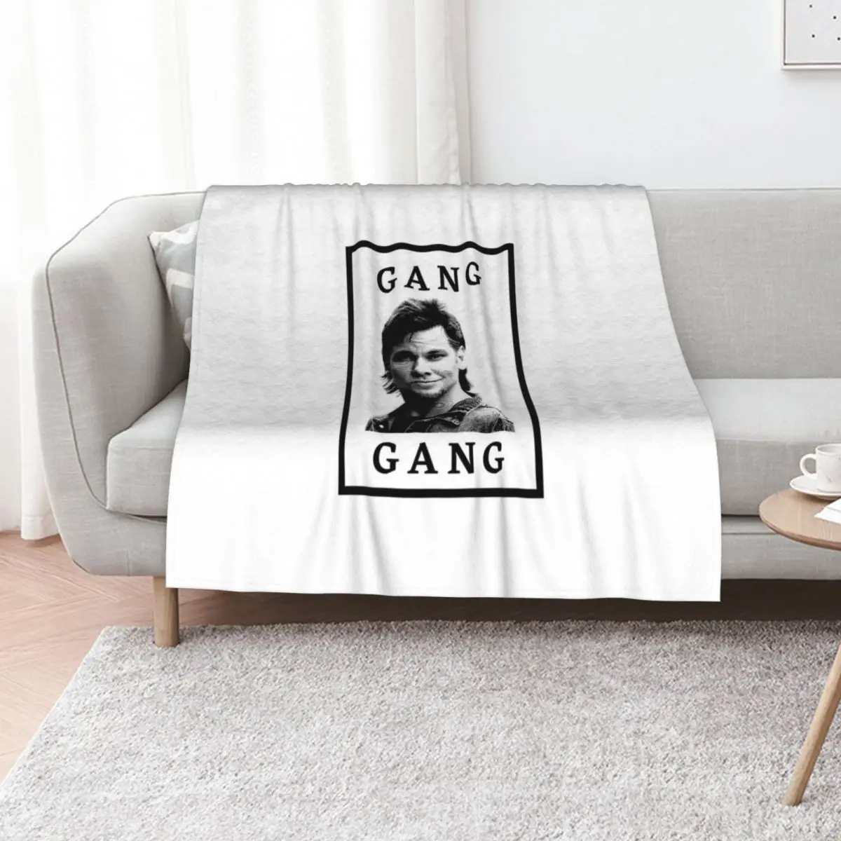 

Theo Von 'Gang Gang' Throw Blanket Decorative Sofas Shaggy Travel Soft Big Blankets