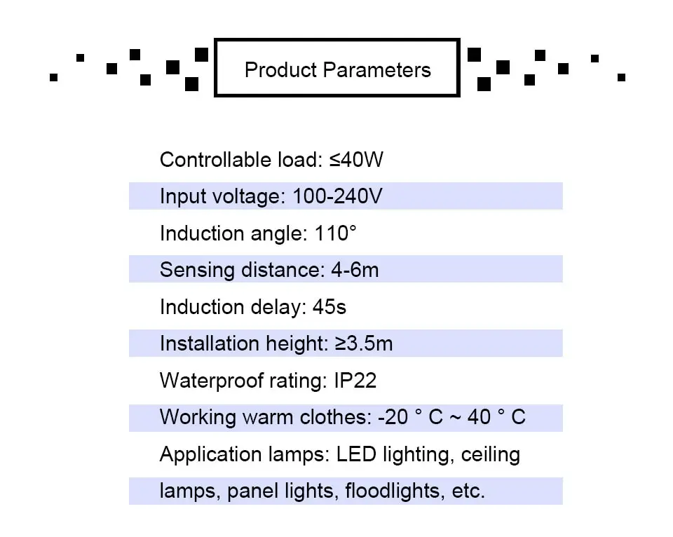 PIR-Bewegungsmelder Intelligenter Schalter für Innen- und Außenbereich Infrarot-Lichtsensor 110V 220V Zeitverzögerungsmodus Einstellbarer Beleuchtungsschalter – Detail 2