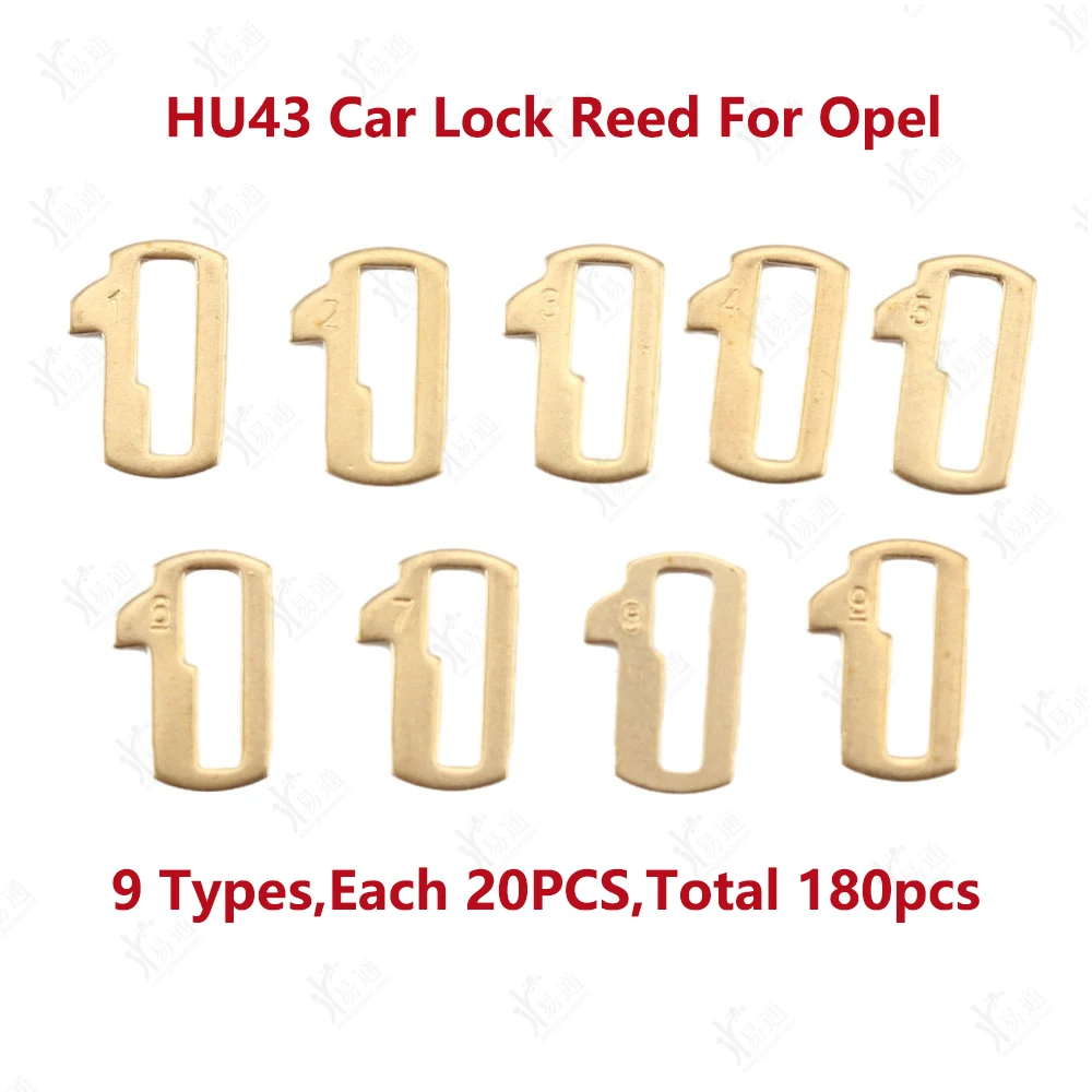 Lock Wafer HU43 Key Repair Kits Accessory HU43 External Milling Car Lock Reed Locking Plate For Opel Key Lock