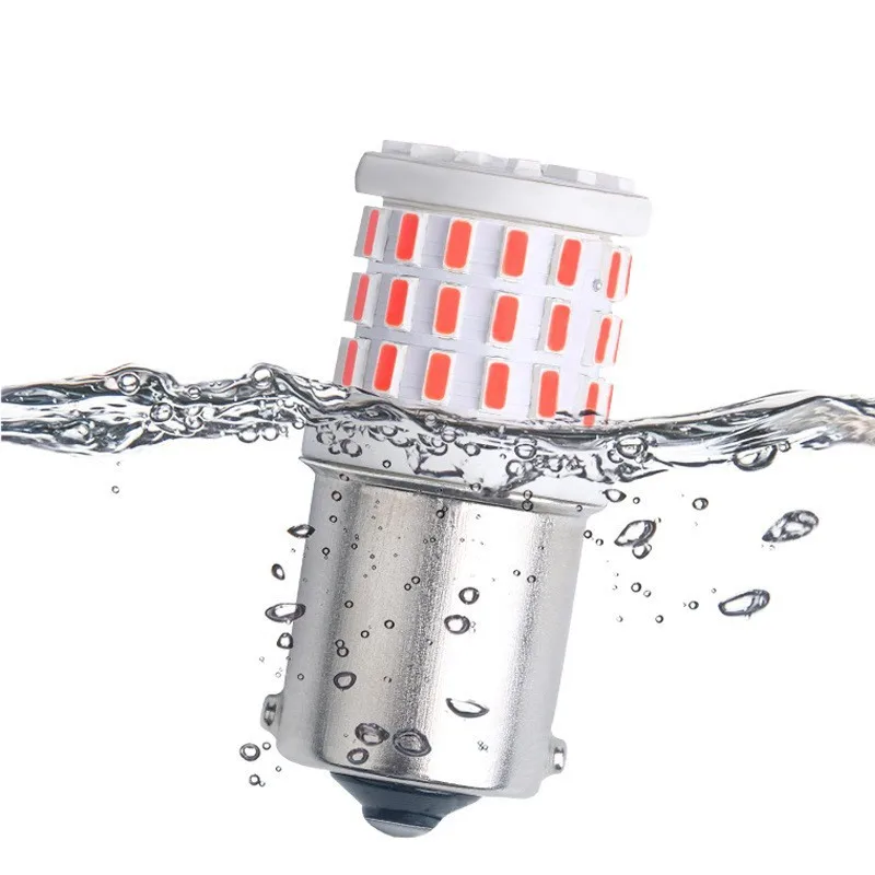 Bombilla Led de cerámica P21/5W 1157 BA15S BAY15D PY21W R5W R10W P21W 1156, lámpara de señal de freno inverso, luz blanca, ámbar y roja para coche, 1 unidad