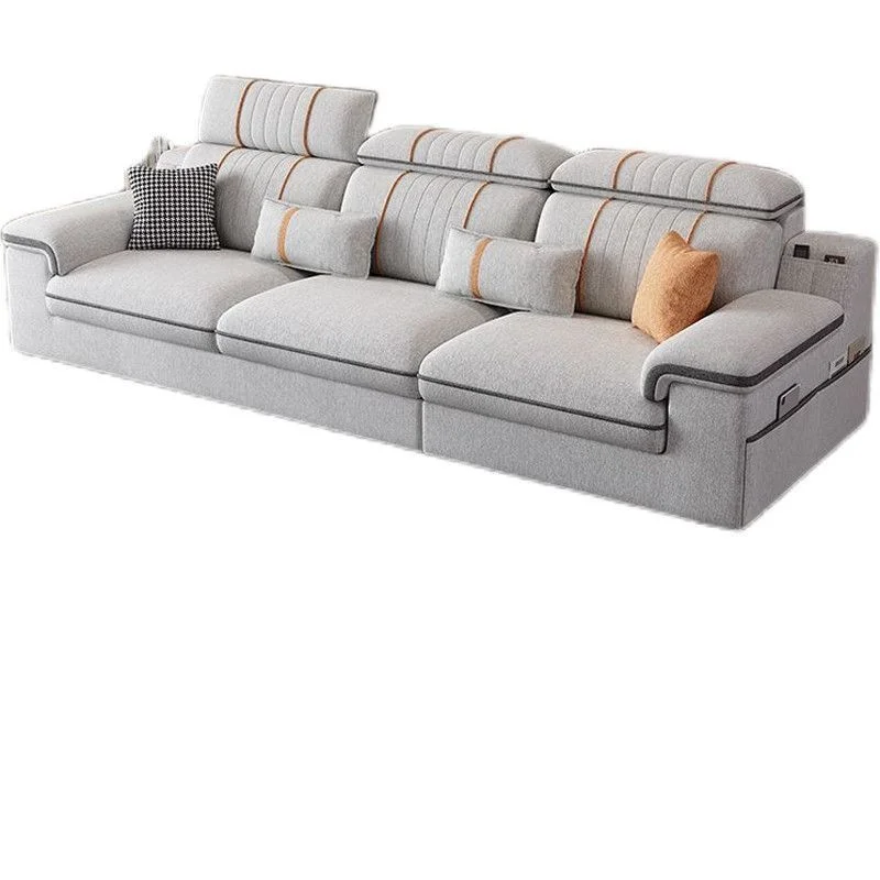 

&c Living Room L-Shaped Sofa for Small Spaces Chaise Lounge Combination Cotton Linen Fabric Solid Wood Frame Minimalist
