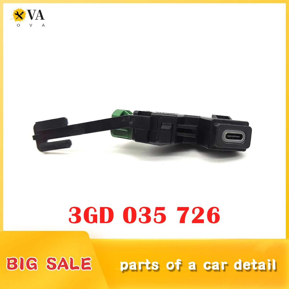 

USB connector socket central console USB Type-C port HUB, for VW Passat Arteon, 3GD 035 726 3GD035726