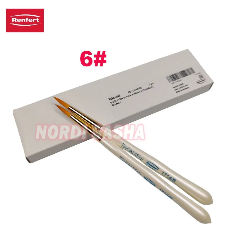 

Набор из 2 керамических кистей Renfert Takanishi для моделирования и глазурования, 6/8/OP